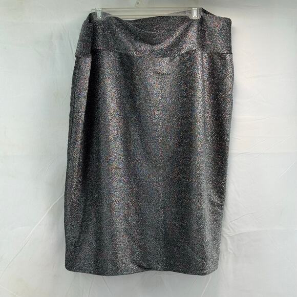 Bisou Bisou 2X women’s silver sparkly pencil skirt - Picture 5 of 6